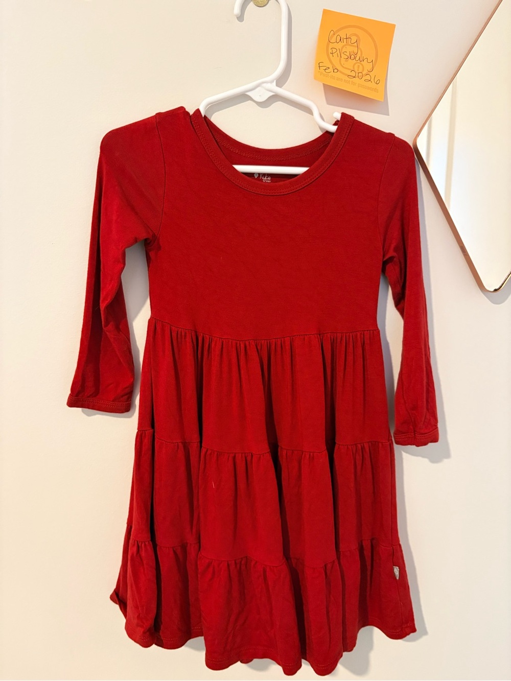 Kyte BABY Ruby Long-Sleeve Tiered Dress